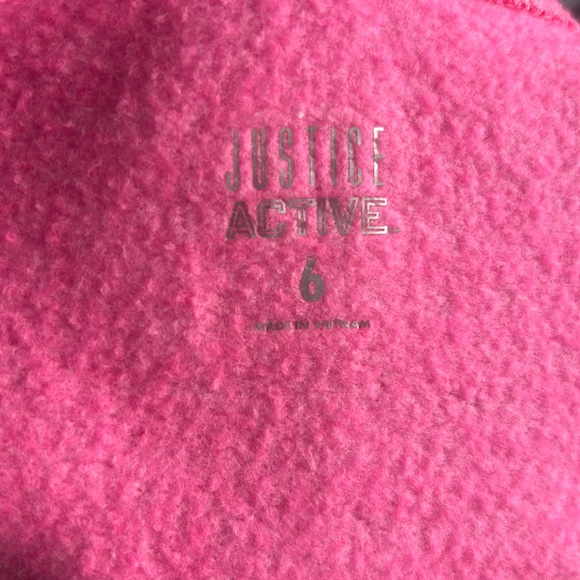 Kids Justice Active Zip Up Sweater with Fuzzy Hood - Picture 8 of 8